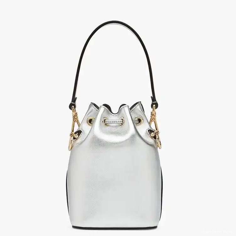 Cheap Logo Leather Bucket Silver Mon Calf Mini Fendi Bag Tresor ROMA In 0514